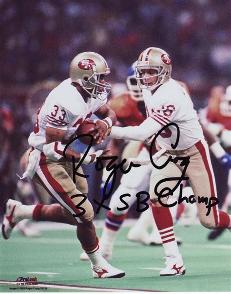 Roger Craig San Francisco 49ers Autographed 8x10 #325 with "3xSB Champ ...