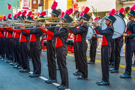 Marching Band Playing Different Musical Instruments · Free Stock Photo