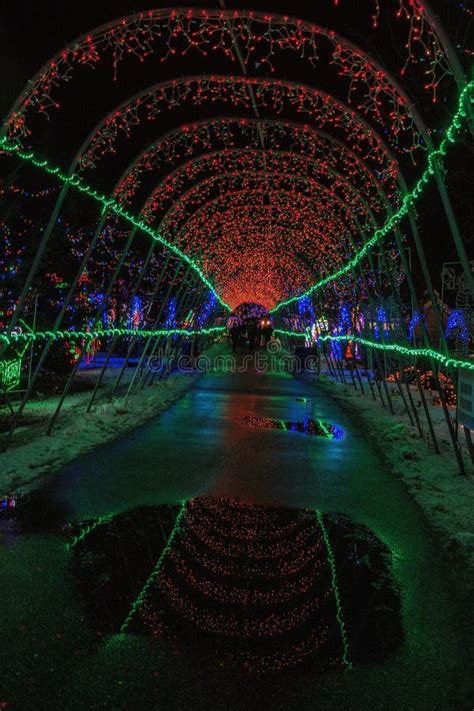 Christmas Lights in Duluth, Minnesota during the Winter Season on Lake Superior Shores Stock ...