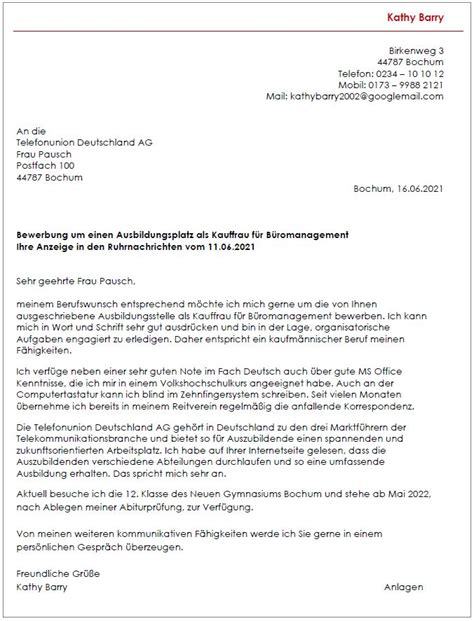 Formulierung Bewerbungsanschreiben öffentlicher Dienst