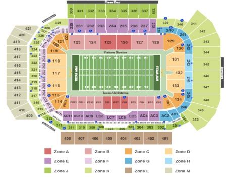 Kyle Field Tickets and Kyle Field Seating Charts - 2024 Kyle Field ...