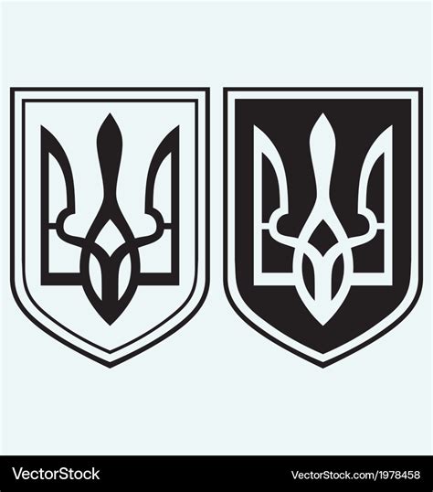 Coat of arms of ukraine Royalty Free Vector Image