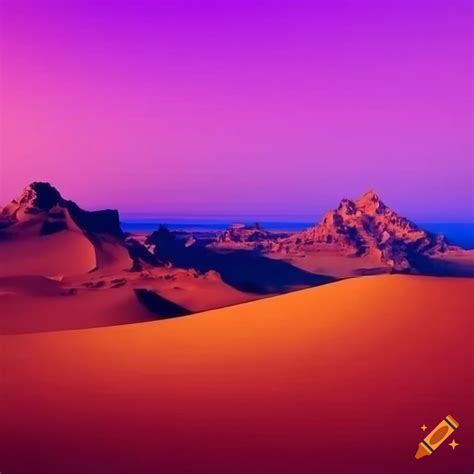 Rocky mountains and sea bed in omani desert on Craiyon