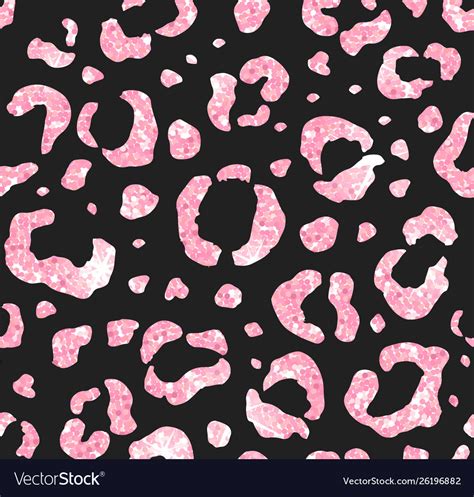 Pink Glitter Leopard Print Wallpaper | Biajingan Wall