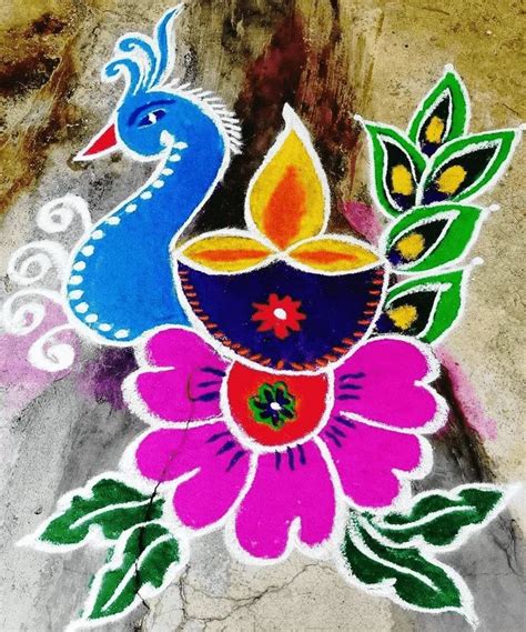 Deepavali Rangoli Design Images (Kolam Ideas) | Free hand rangoli ...