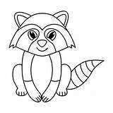 Cute Raccoon Coloring Page sketch template