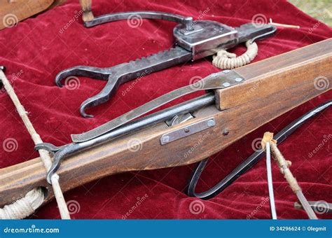 Close-up of a Vintage Arbalest Stock Photo - Image of arms, history: 34296624