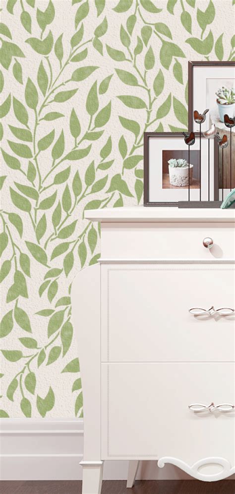 Large Leaf Wall Stencil Leafy Allover Stencil Stencils For Walls,Leaf ...