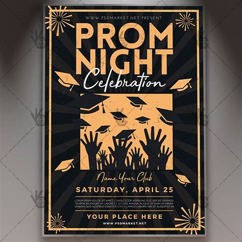 Prom Night Celebration Flyer - PSD Template | PSDmarket