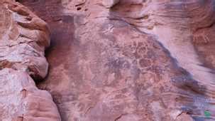 Petroglyphs at Mouse's Tank Trail in Valley of Fire State Park - Cactus ...