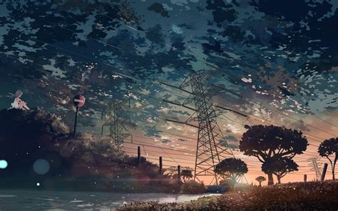 Night Aesthetic Anime Scenery Wallpaper - nachmacherin80