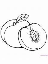 Cute Peach Coloring Pages sketch template