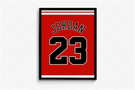 Michael Jordan Number 23 Chicago Bulls Jersey by FineSportsPrints