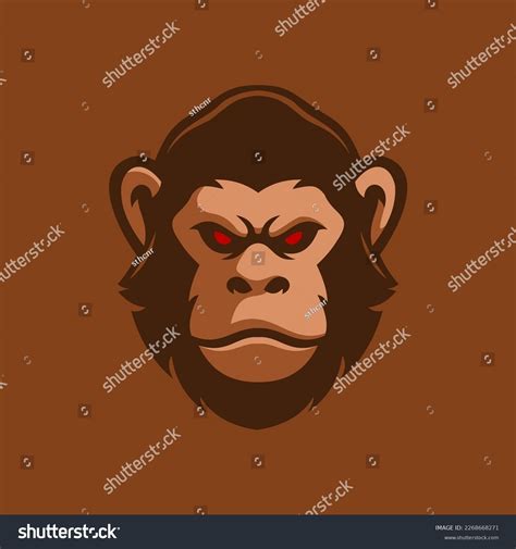 Angry Face Monkey Cartoon Mascot Character Stock Vector (Royalty Free ...