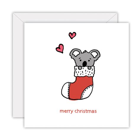 Australian Christmas - Koala - greeting card - To the moon and back prints