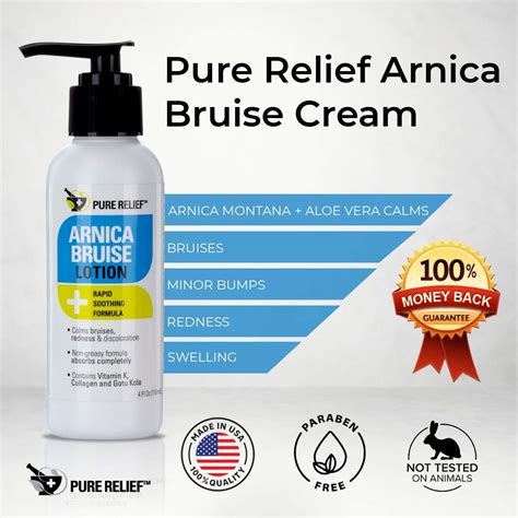 Pure Relief Arnica Bruise Lotion Rapid Relief For Bruising Redness And ...