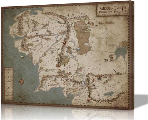 Amazon.com: Lord of the Rings Decor Lord of the Rings Poster Middle ...