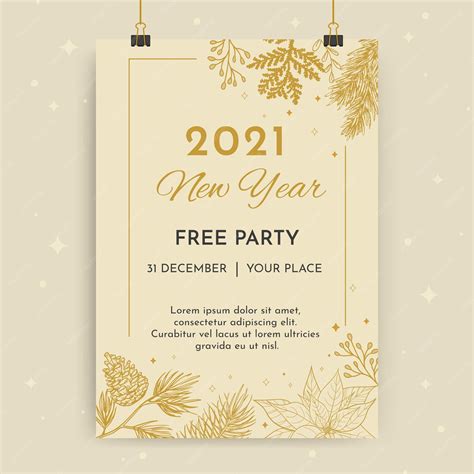 Free Vector | New year poster template