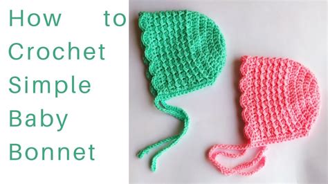 Youtube Crochet Baby Bonnets