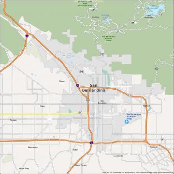 San Bernardino Map, California - GIS Geography