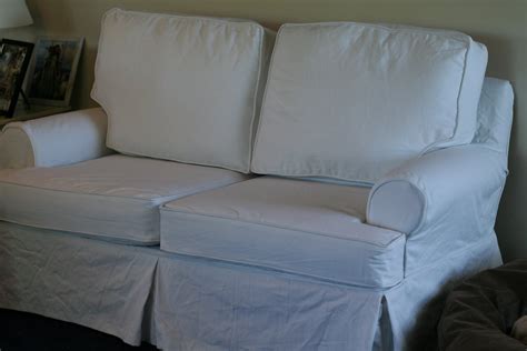 Custom Slipcovers by Shelley: White Couch and Loveseat