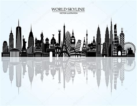 World Skyline Silhouette