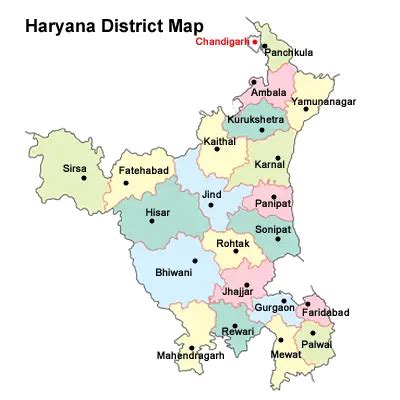 List of Districts of Haryana