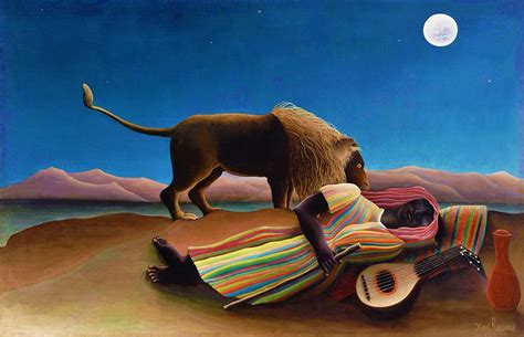 The Sleeping Gypsy - Original Clearcolor Edition Painting by Henri Rousseau