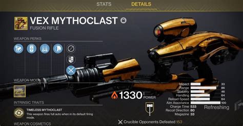 Destiny 2’s Vex Mythoclast Needs Better (Or Any?) Bad Luck Drop Rate ...