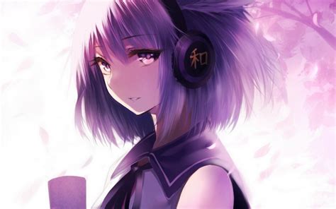 Purple Hair Anime Girl Wallpapers - Wallpaper Cave