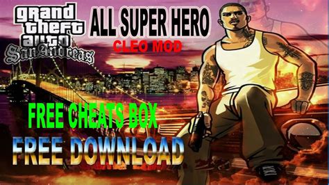 GTA san andreas superhero mod download pc + cleo mod cheat box - YouTube