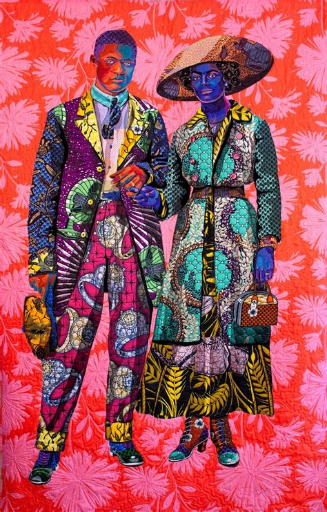 African Fabrics Connect to Form Quilted Portraits of Black Figures by ...