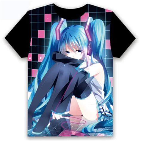 [XHTWCY] 2019 Clothes Hatsune Miku T Shirt Anime Japanese Famous Animation Novelty Summer Men ...