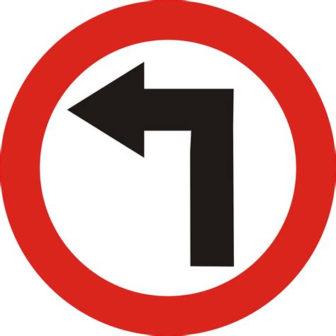 File:Road Sign Left Turn.jpg - Wikimedia Commons