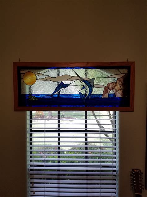 Multiple Ocean Themed Stained Glass Windows - StainedGlassWindows.com