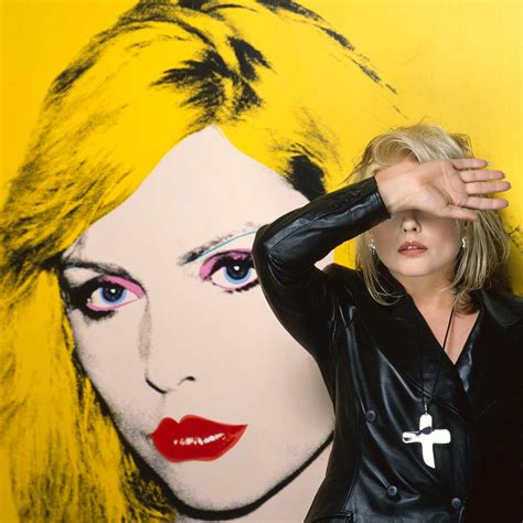 Debbie Harry "Face Covered with Portrait by Andy Warhol - 1988" - Labyrinth Art Gallery