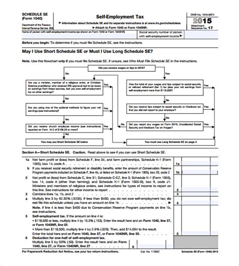 Printable Federal Tax Form Self Employment - Printable Forms Free Online