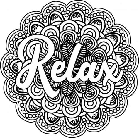 Adult Relaxation Coloring Pages Coloring Pages