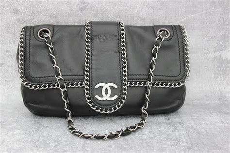 Chanel Black Lambskin Chain Me Around Flap Bag at Jill's Consignment