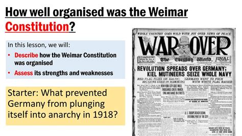 How well organised was the Weimar Constitution? - ppt download