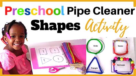 Preschool Pipe Cleaner Shapes Activity | Fine Motor Activity for Toddler | Preschool Learning ...