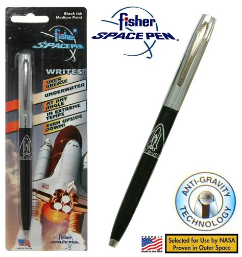 Fisher Space Pen #S294 Apollo Series Chrome & Black with Shuttle-in Ballpoint Pens from Office ...