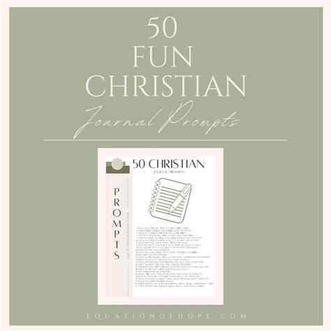 50 Fun Christian Journal Prompts You Will Love - EQUATIONOFHOPE