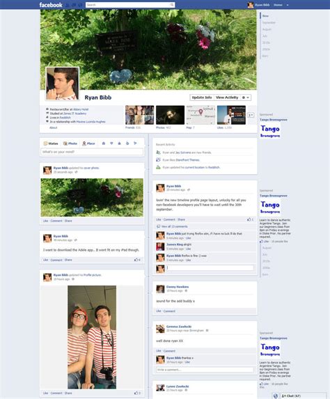 Facebook timeline layout by ryanbdesigns on DeviantArt