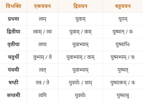 Yushmad Shabd Roop in Sanskrit | सर्वनाम युष्मद् (तुम) शब्द रूप संस्कृत में