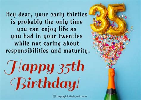 Happy 35th Birthday Wishes for Daughter, Son, Friends