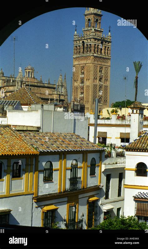 Seville Rooftop View towards the Cathedral Stock Photo - Alamy