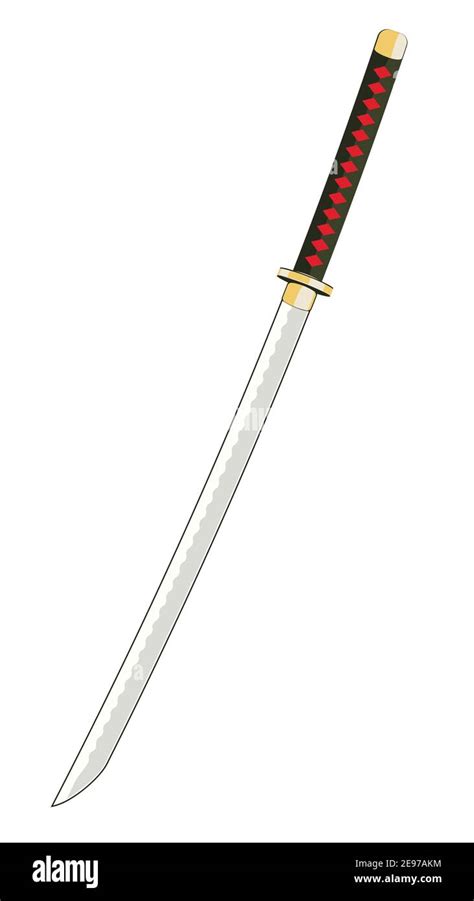 Traditional samurai weapon, Japanese katana sword design Stock Vector Image & Art - Alamy