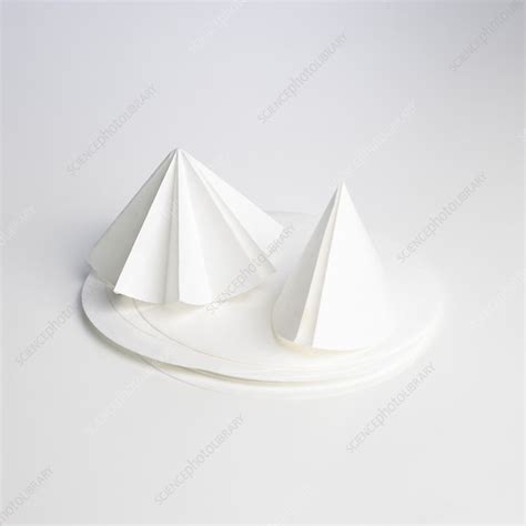 Folded filter paper - Stock Image - C024/3765 - Science Photo Library