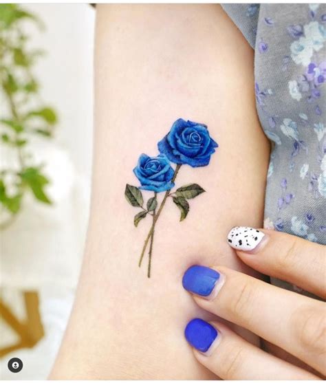 24 Lovely Blue Rose Tattoo Designs - The XO Factor